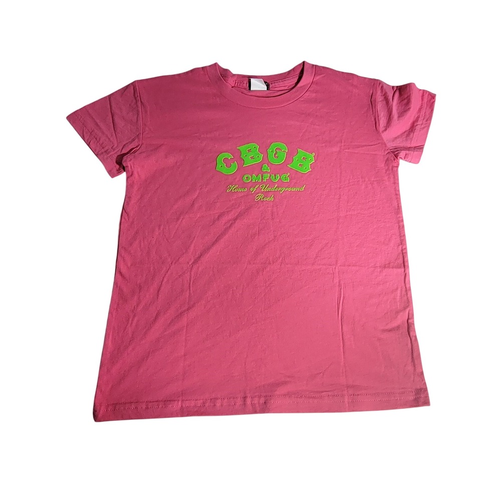 CBGB OMFUG Home of Underground Rock Pink Graphic T-Shirt Medium Made in USA